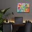Art mural en verre Red Barrel Studio «Alien First contact» par Dean Russo, 24 po x 16 po-1528694738