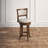 Ichika Swivel Upholstered Counter Stool with Solid Wood Frame-1246527874