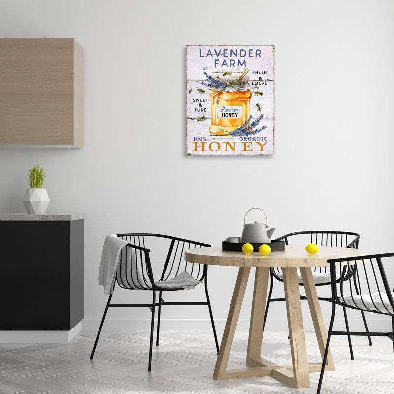 Lavande, miel, ferme, art mural sur toile par Creatif Belle bp-600_CN, H 30 po x l 24 po