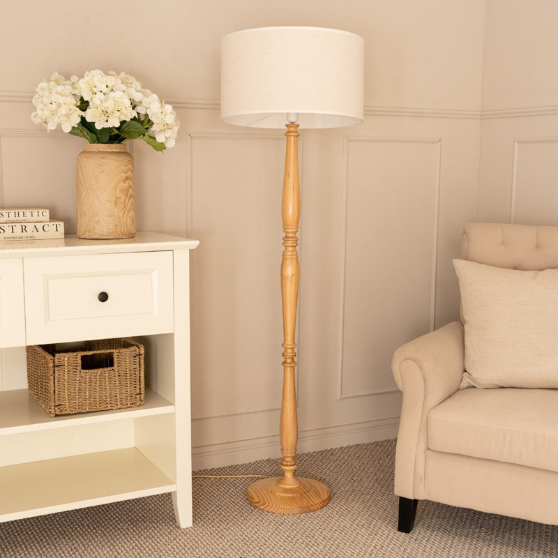 Ardeha 149cm Natural Traditional Floor Lamp, No
