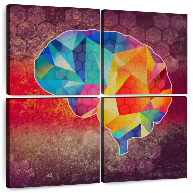 Cerveau géométrique Alcaraz, H 18 po x l 18 po