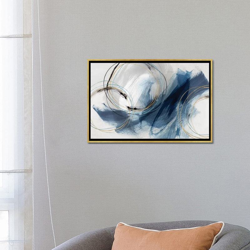 Detour by Isabelle Z Graphic Art Print, 40" H x 60" W, Floater Framed Canvas, Gold