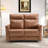 Hogansville 54.4" Wide Modern Upholstered Manual Reclining Sofa, Loveseat Recliner Couch
