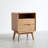Pure Solid Oak Modern Simple Nightstand, Nordic Style Bedside Cabinet, Solid Beech Storage