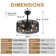 Angelyca 18 in. Black Rattan Caged Ceiling Fan with Light Kit and Remote
