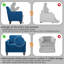 Chaise d'appoint rembourrée 30 "Mid Century-1873726871