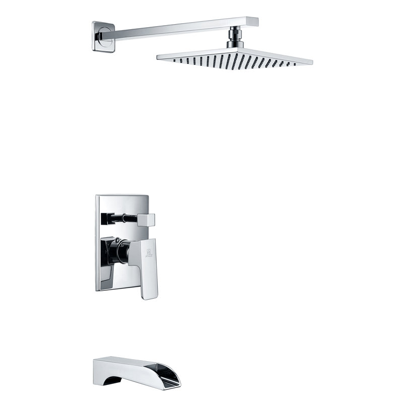 Mezzo Shower Panel with Rain Shower Head, Polished Chrome