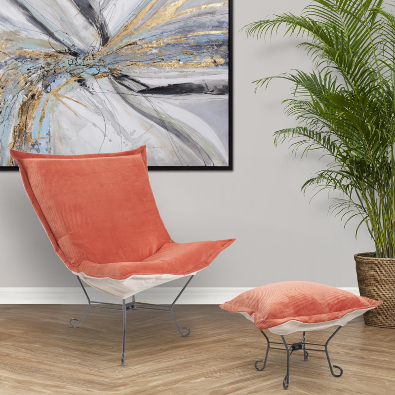 Repose-pieds Palvinder Puff Pana, Orange