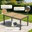Ensemble de salle à manger d'extérieur en aluminium 5 pièces Abshire, table et chaises d'extérieur pour 4 personnes avec plateau HDPS rectangulaire, ensemble de salle à manger de patio toutes saisons pour cour, terrasse et jardin-1535700647