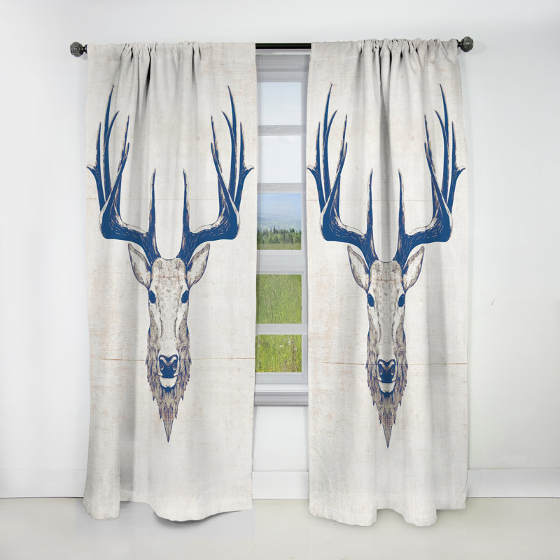 Rideau simple occultant Deer Wild and Beautiful, L 52 po x L 90 po