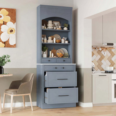 Modern Kitchen Pantry Tall Hutch Cupboard Cabinet