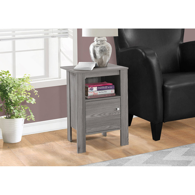 Versatile Multi - Purpose Table For Living Room, Bedroom, Ideal As Side, End, Nightstand With Storage Functionality, Gray