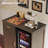 39.4" Bar Cabinet With Fridge Space and Adjustable Shelves For Kitchen Dining Room-720238197