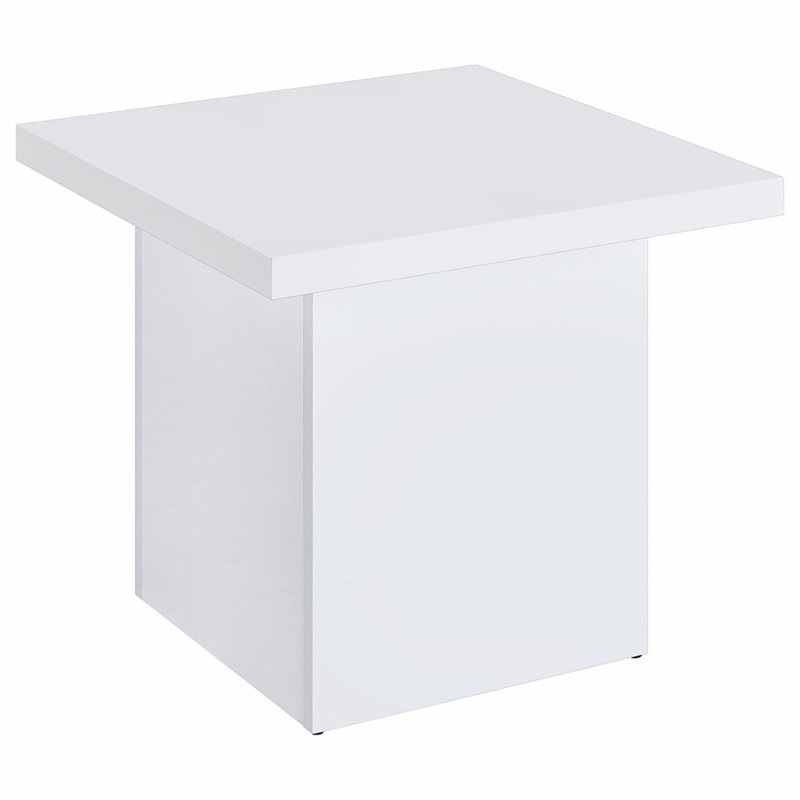 Table de bout blanche ultrabrillante