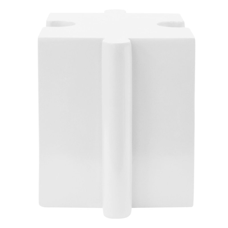 Puzzle Art Side Table, Modular Convex Edge MGO Table - Buy Singles Or Combine For Custom Layouts,  Indoor & Outdoor, White