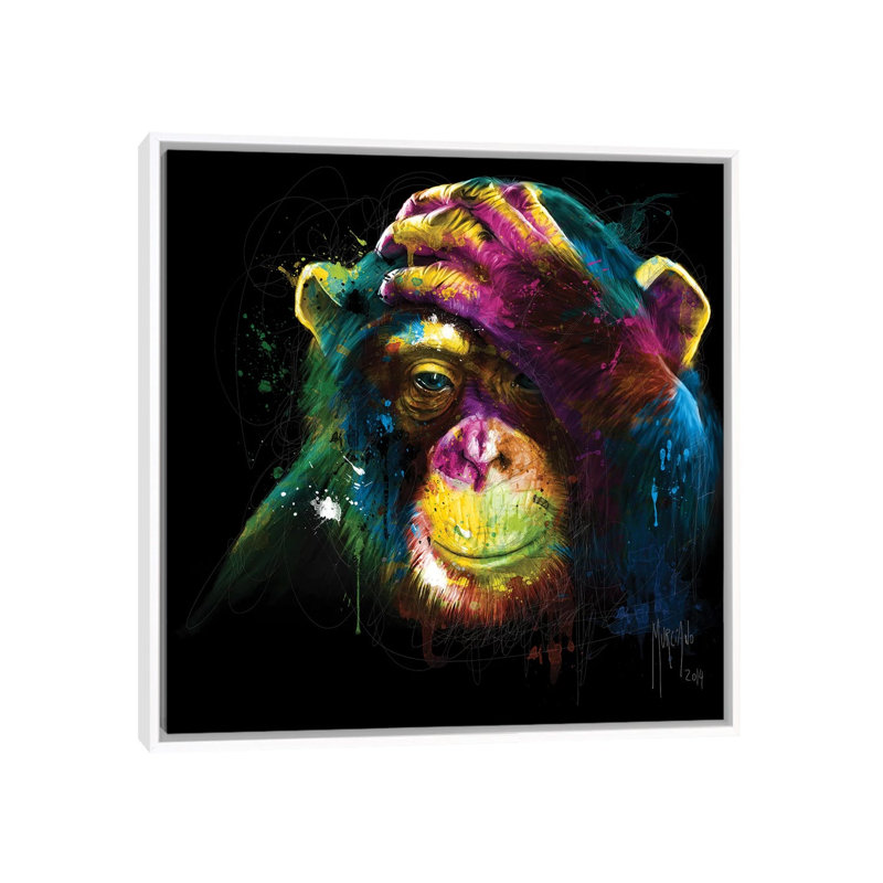 Reproduction d’art graphique, "Darwin preoccupations" par Patrice Murdock, Pas de tapis, H 37 po x l 37 po x P 1,5 po