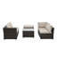 Excellent mobilier de patio: 4 chaises d'extérieur avec table basse