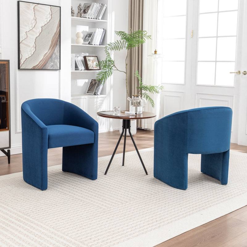 Halley Velvet Upholstered Dining Chair, Navy