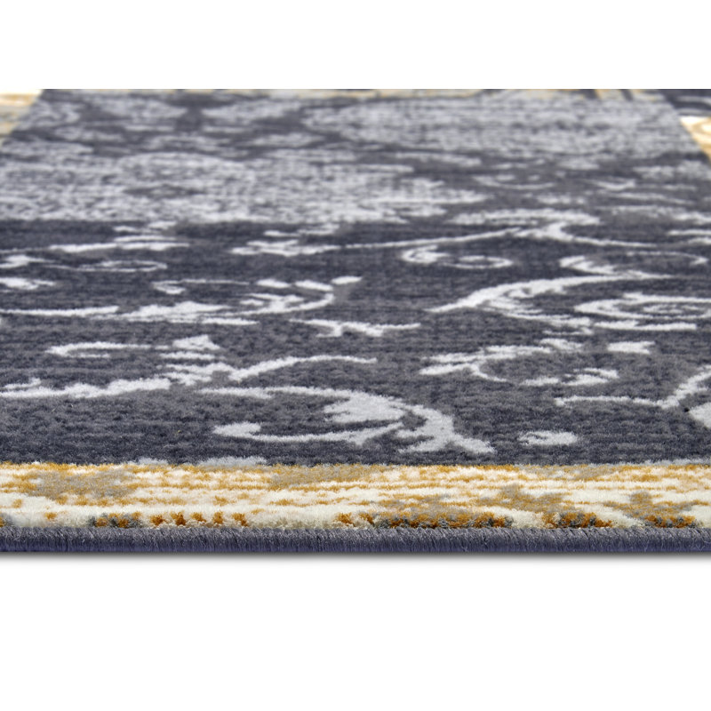 Grey/Mustard Area Rug, Rectangle 200 x 290cm