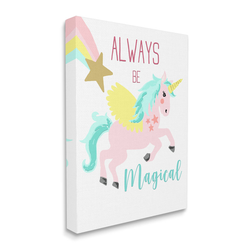 «Always Be Magical cmw-129», art mural personnalisé, H 20 po x l 16 po, Toile tendue, Oui