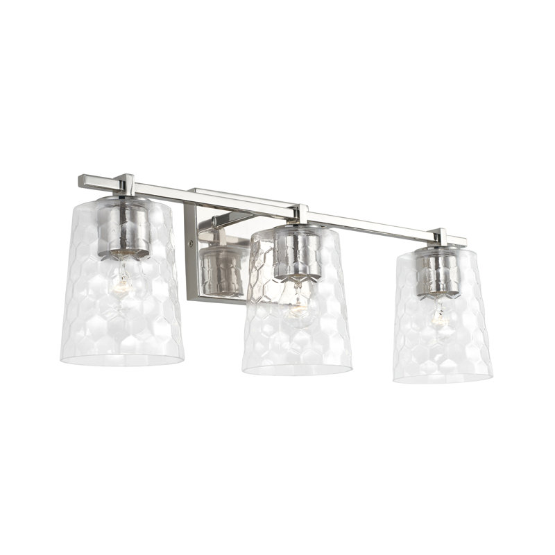 Burke 3 - Light Dimmable Vanity Light, Polished Nickel