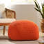 Pouf tricoté en coton de 20,48 pouces de large - Orange, siège confortable 20 X 16,5 pour ajouter du charme à la décoration intérieure