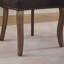 Chaises de salle à manger noires, tissu moderne recouvert de 2, conception évidée, courbé avec des clous en cuivre faits à la main, respirant et usé, système à double rebond, pieds en bois d'hévéa massif pour les salles d'art 2 américaines
