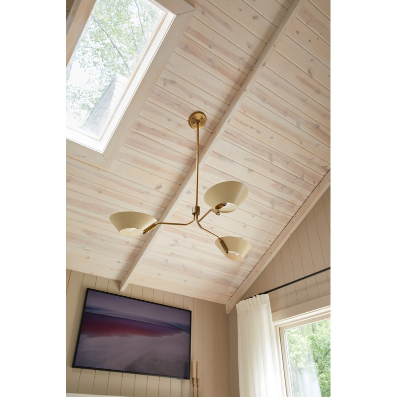 Sacramento Iron 3-Light Chandelier, Beige