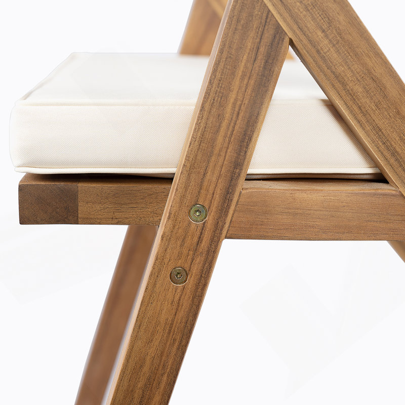 Ensemble de salle à manger d'extérieur 7 pièces en bois d'acacia avec chaises à dossier en corde