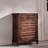 Black Solid + Manufactured Wood Accent Cabinet