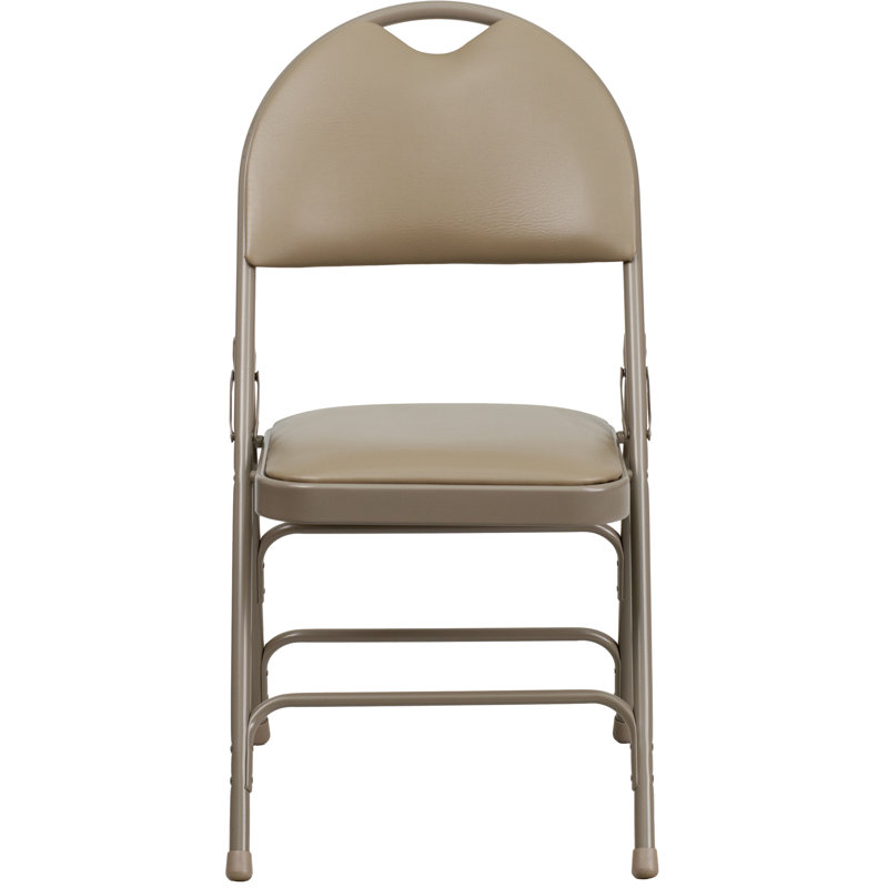 Oliverson Extra Large Ultra-Premium Triple Braced Folding Chair, Beige