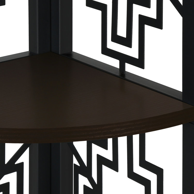 Zaira 4 Tier 62"H Bookcase, Espresso
