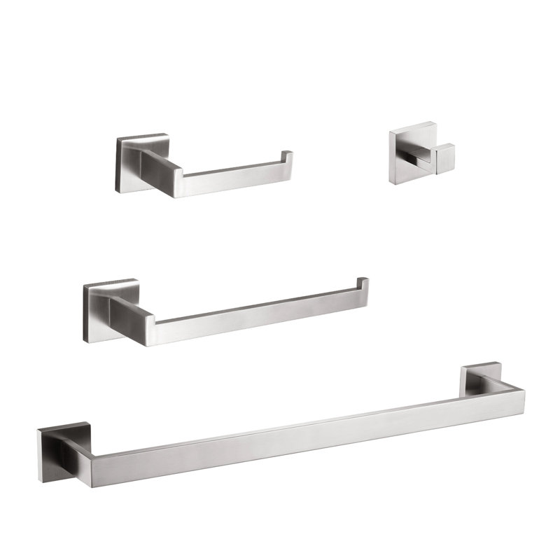 Bathroom 4 Hardware In Brushed Nickel. For & Kitchen. Stainless Steel, Resists Corrosion Rust, Scratch-. , Easy Install Process