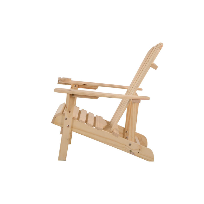 Artiana Pine Outdoor Adirondack Chair, Natural