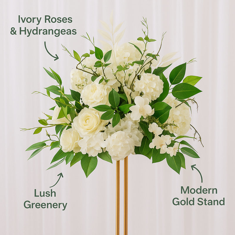 40cm Faux Flowering Plant in Freestanding