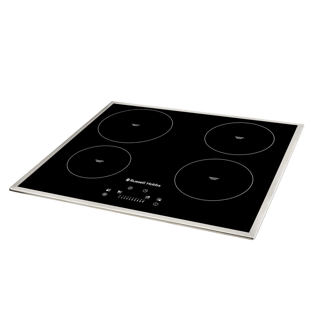 Russell Hobbs Rh60ih414b, 59cm 4 Zone Induction Hob With Touch Control And Frame In Black