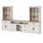 Laziza Elegant Farmhouse TV Stand - 4-Drawer + Cabinet Media Center With Dual Barn Door Bookcases & 5 Spacious Shelves For 65" Tvs-2087847190