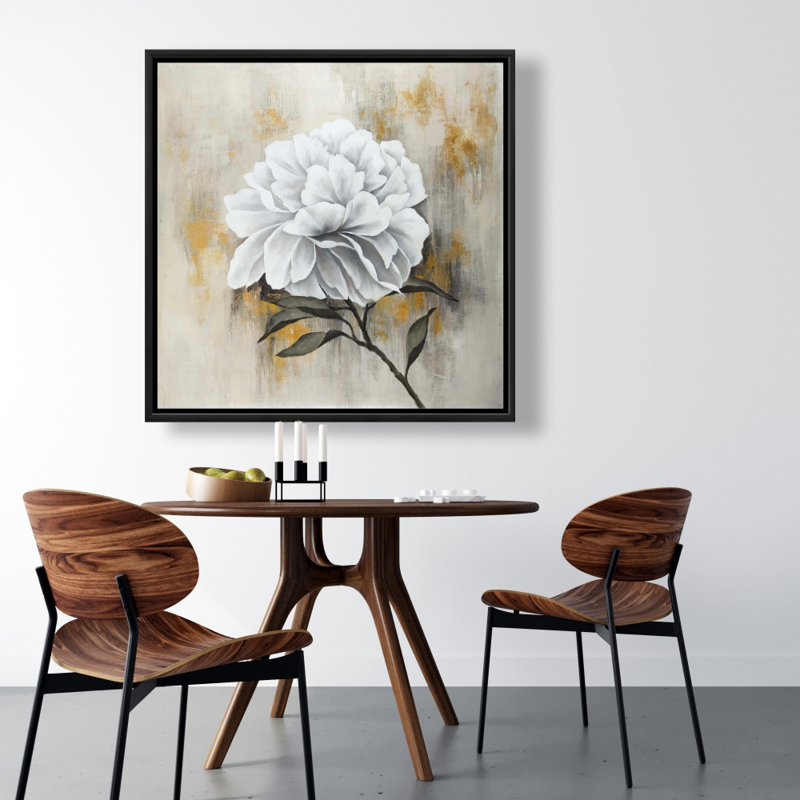 "Pivoine blanche" sur toile