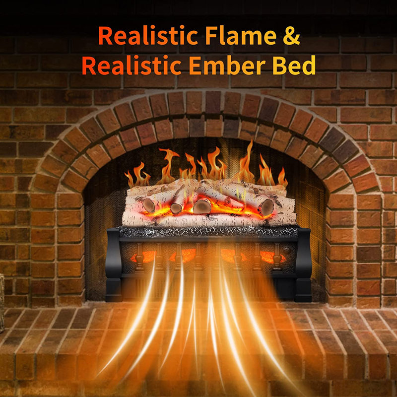 Caryssa 11.51'' H X 20.53'' W X 8.56'' D Electric Fireplace Stove With Remote Control, 11.51" H X 20.53" W X 8.56" D