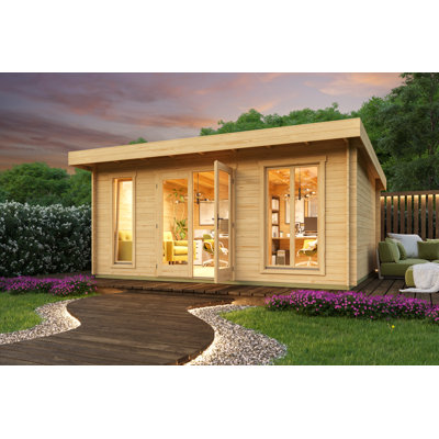 Lasita Dorset 3 - 16.5 x 13 Ft. Premium Log Cabin With Tempered Double Glazing (34mm)