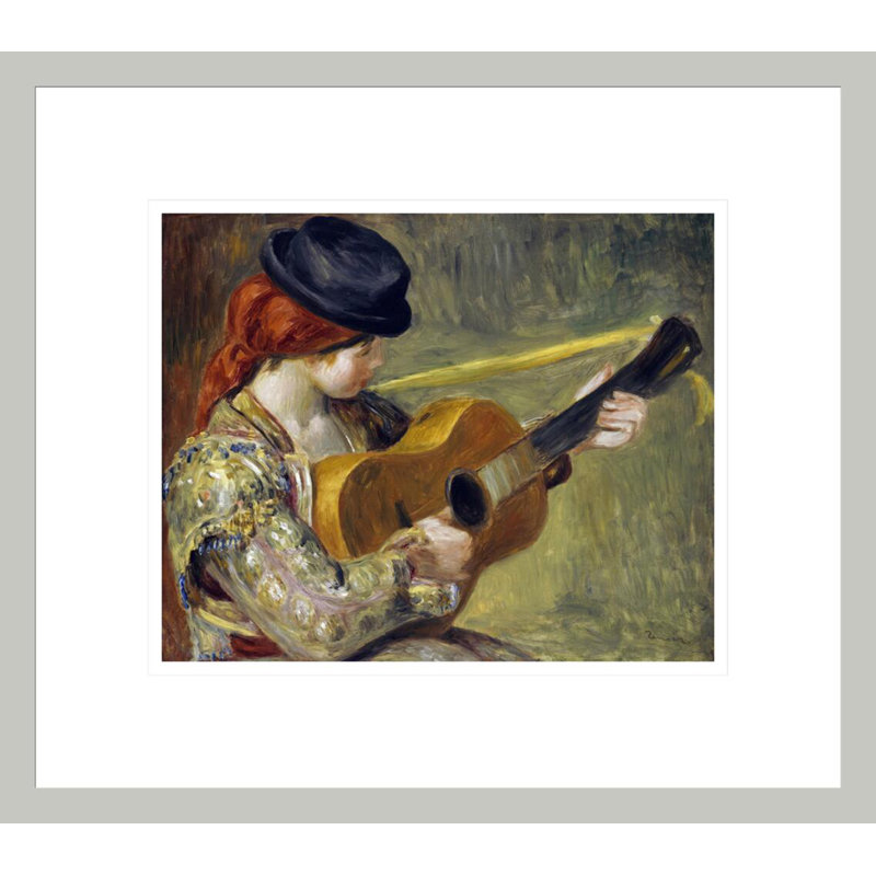 «Girl With a Guitare» par Pierre-Auguste Renoir, impression giclée sur cadre, 13,75 po H x 15,62 po L
