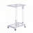 Acrylic Sofa Table, Glass Top C Shape Square Table with Metal Base-366330380