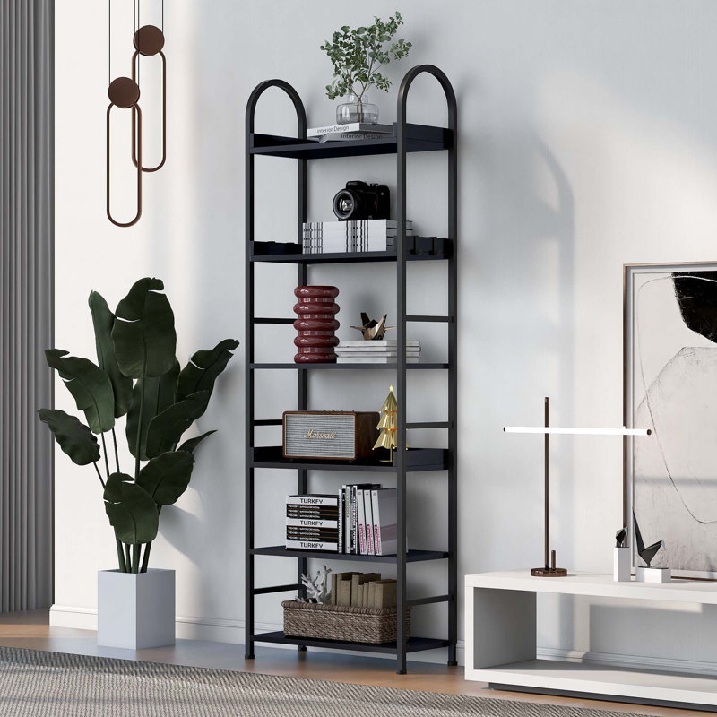 Bibliothèque standard en acier H 70,8 "x l 24,8" Sarinda, Noir