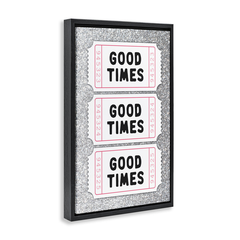 Cadre flottant Good Times Glam, H 31 po x l 21 po, Cadre flottant noir de jais