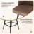 Modern Swivel Upholstered Counter Stool with Durable Metal Frame-338239150