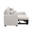 Canapé modulaire en mélange de lin avec lit escamotable et rangement pour chaise longue-972932773