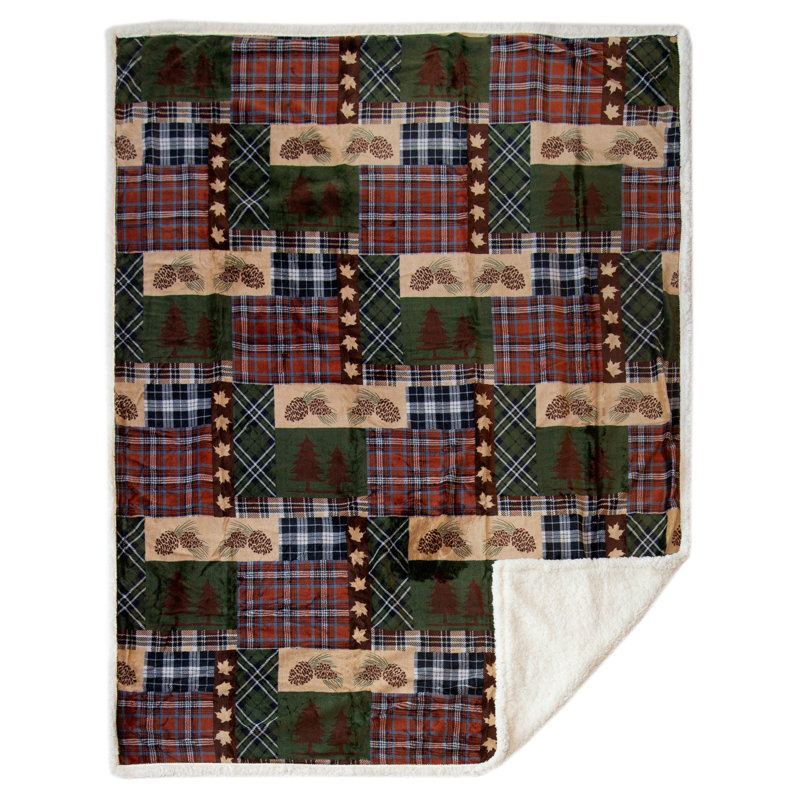 Jeté en sherpa Tree Plaid