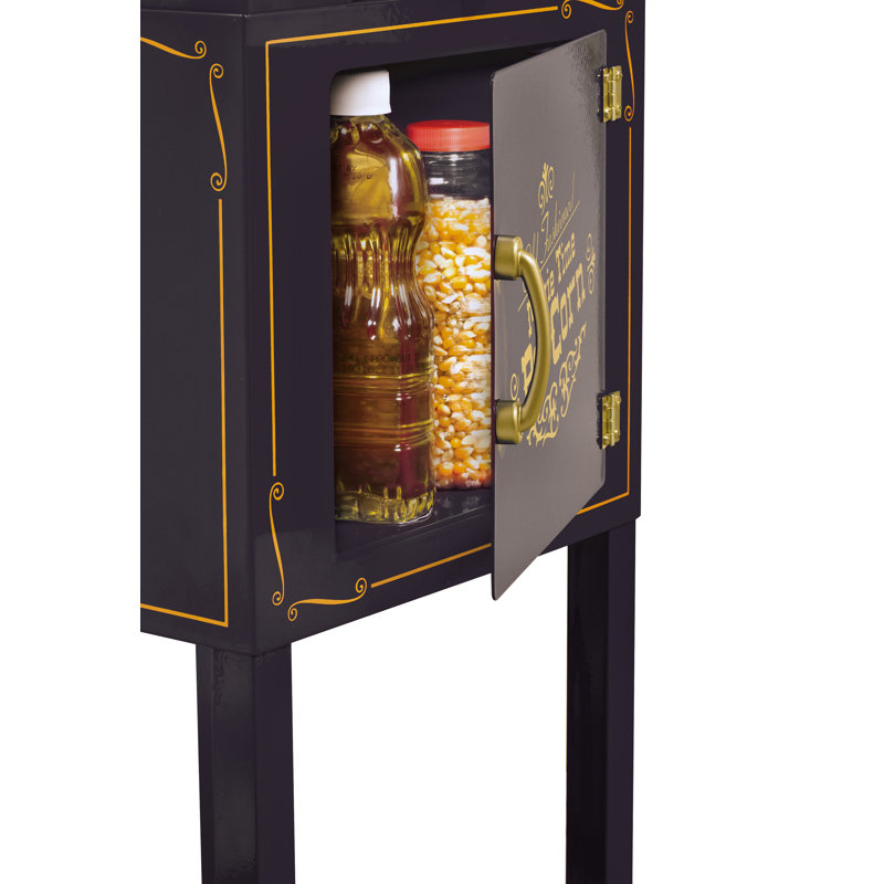 Nostalgia 2.5-ounce Popcorn Cart - 48 Inches Tall - Red, Black