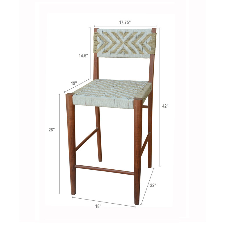 19.5x21x42.5" Molucca Upholstered Counter Stool