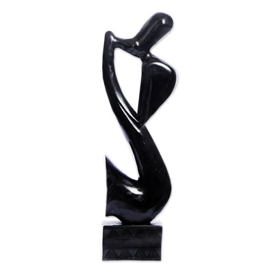 Man and Sax Wood Statue